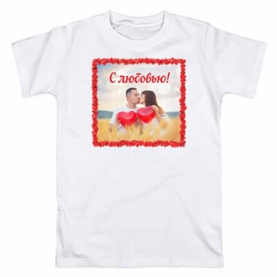 Футболка женская с фото а ажурной рамке