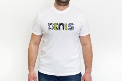 Футболка для парня с цветным именем