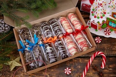 Волшебный подарок парню на Новый год. Маршмеллоу в шоколаде.