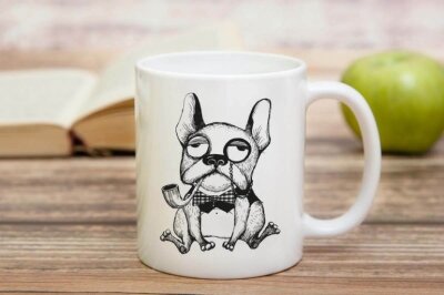 Чашка со смешным песиком