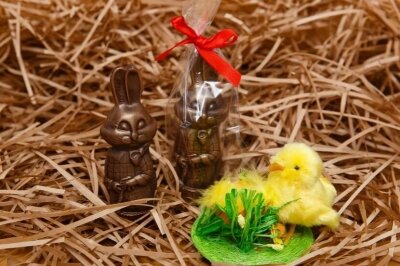 Кролик из шоколада к празднику Пасхи