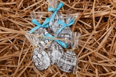 Праздничный декор Яйца пасхальные плоские