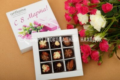 Сладкое поздравление. 9 конфет